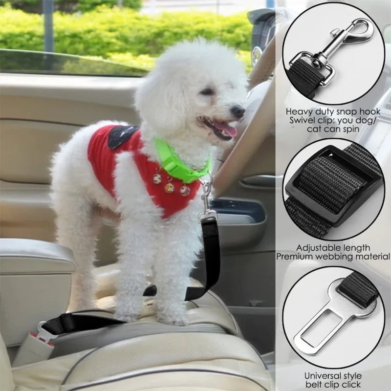 Car Leash Pet Dog Safety Leash Car Pet Leash Car Pet Seat Belt Adjustable Puppy Accessories