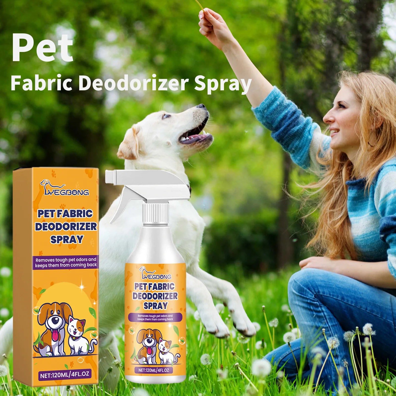 Natural Pet Deodorant Spray - Eliminate Odors & Freshen Up Your Dog!