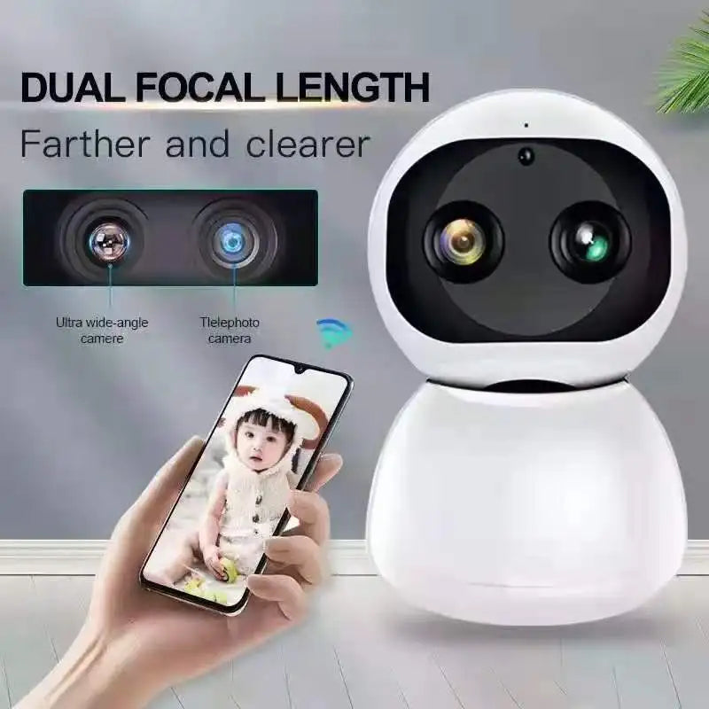 4MP Yoosee APP Dual Lens 8X Zoom 360Degree Wireless PTZ IP Dome Camera Intercom Home Security Baby Monitor