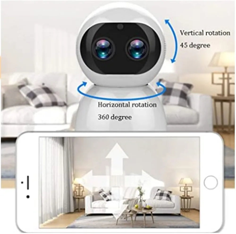 4MP Yoosee APP Dual Lens 8X Zoom 360Degree Wireless PTZ IP Dome Camera Intercom Home Security Baby Monitor