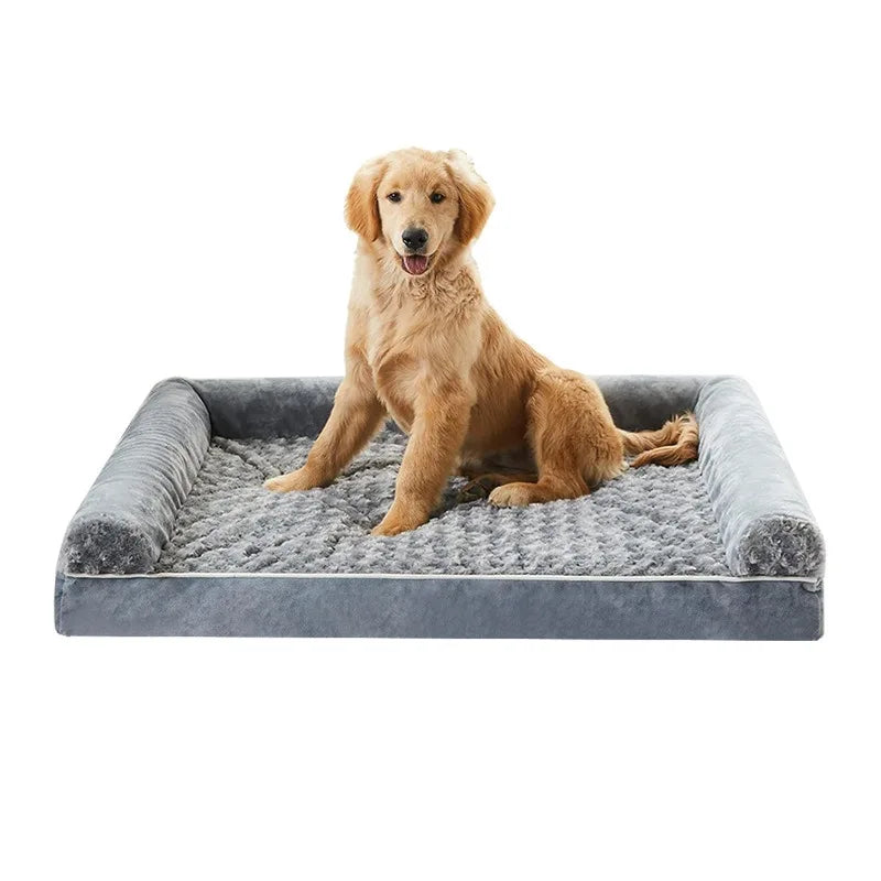 Luxurious Orthopedic Foam Pet Dog Bed Sofa - Removable Washable Cover for All Sizes - Perfect for Extra Large, Medium, and Small Dogs
