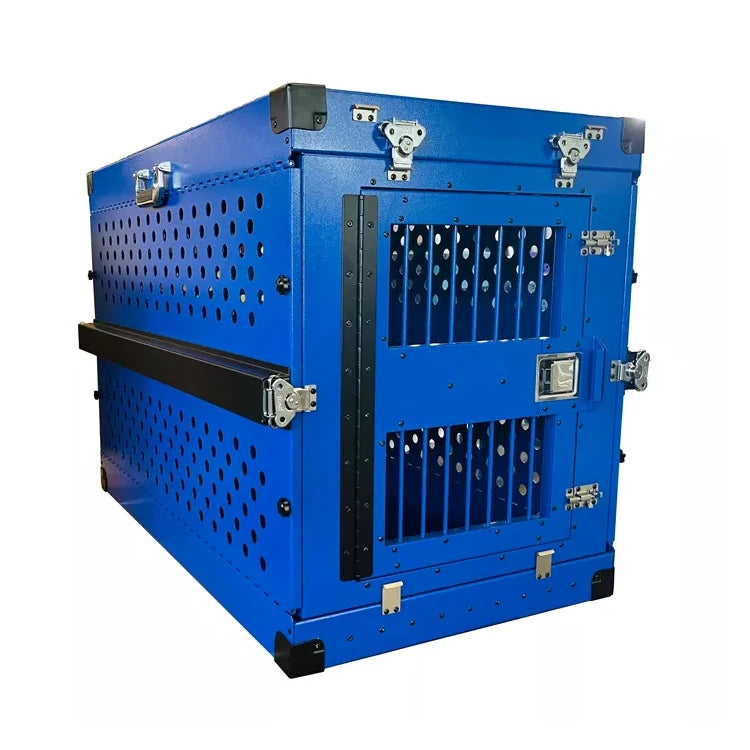 Custom Logo High Quality Aluminium German Shepherd XL Large Collapsible Dog Travel Crate Folding Pet Dog Kennel Cage