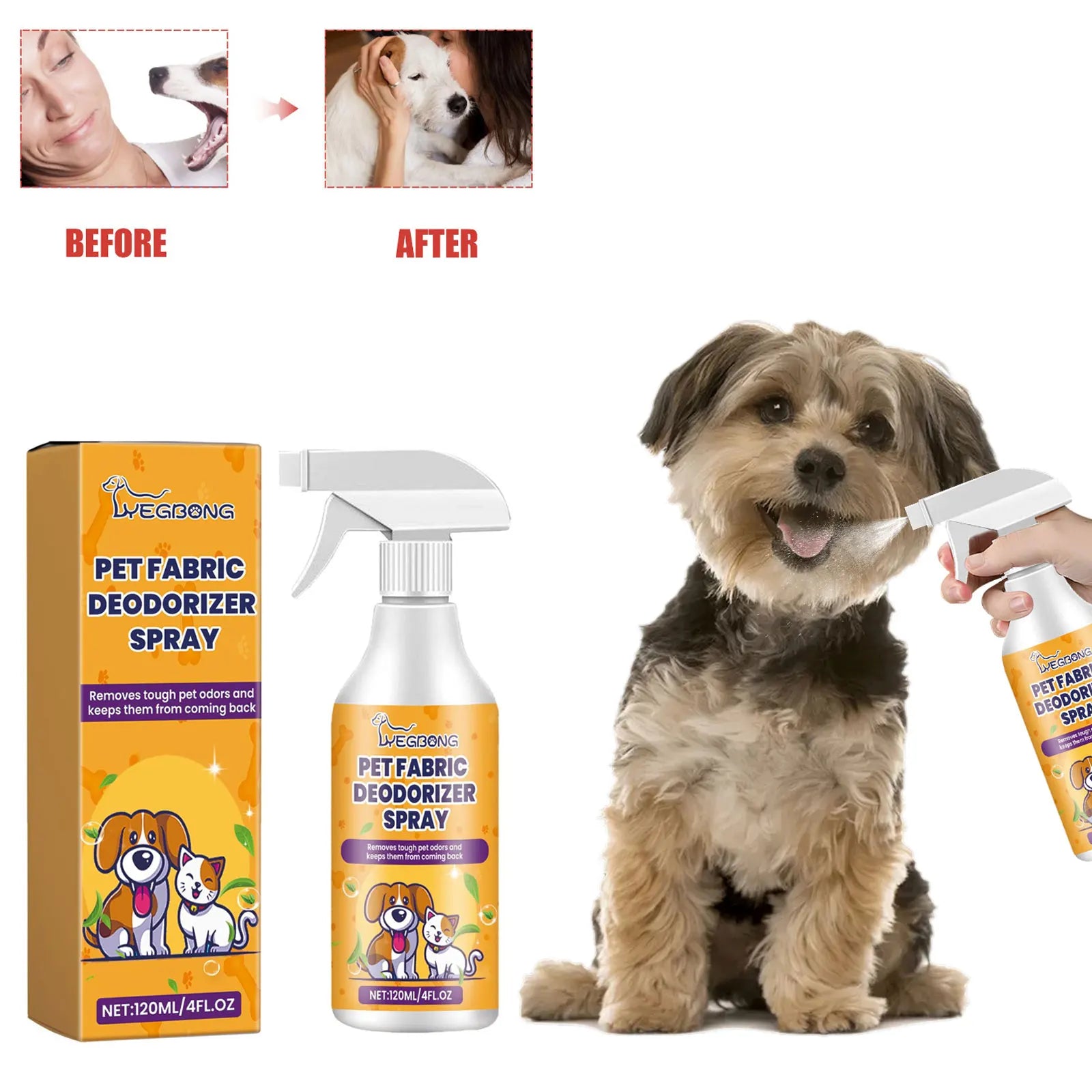 Natural Pet Deodorant Spray - Eliminate Odors & Freshen Up Your Dog!