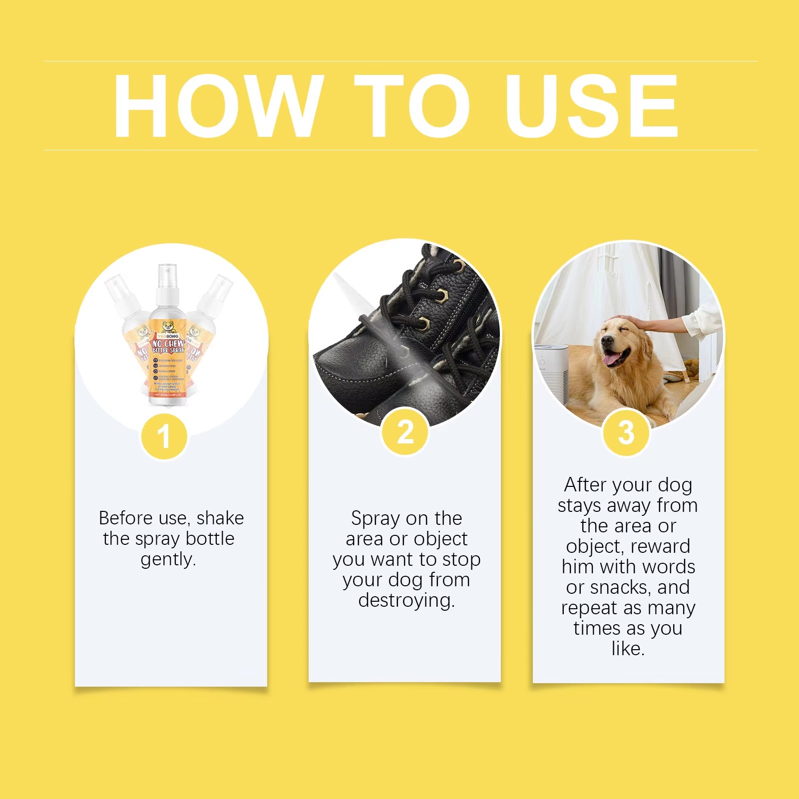 Pet Anti-Chewing Spray, Indoor Anti-Biting and Anti-Scratching Sofa Bitter Spray for Pet Dogs