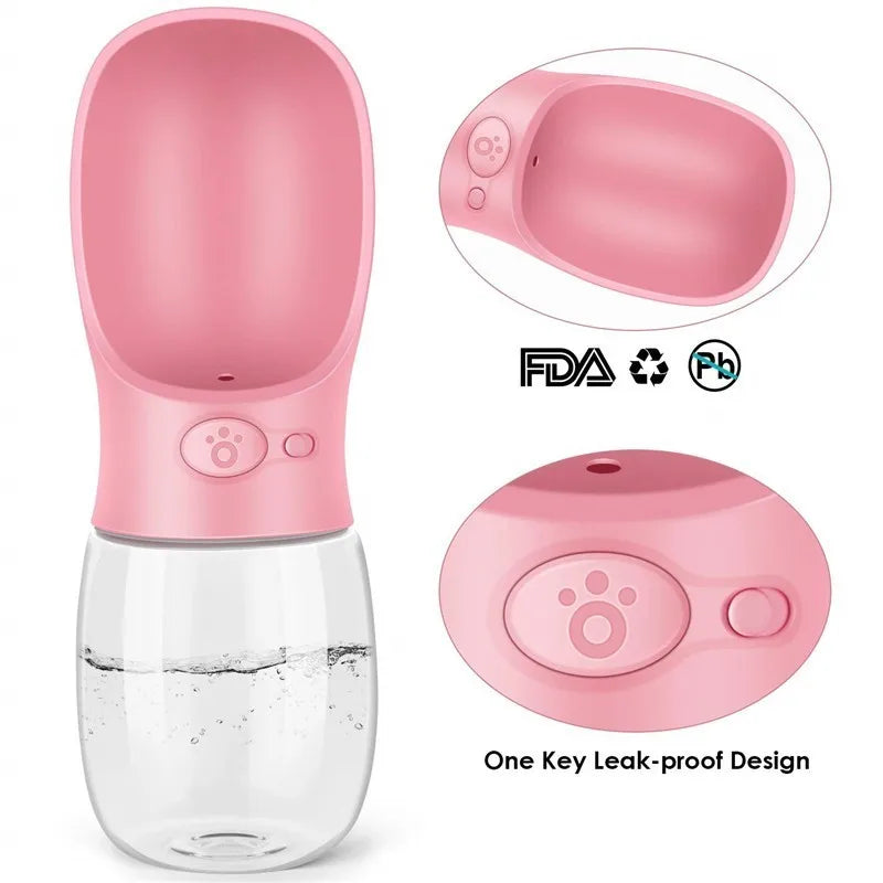 350ML 480ML 550ML Portable Pet Dog Water Bottle Travel Puppy Cat Drink Bowl Outdoor outside Pet Feeder Dispensador Agua Perro