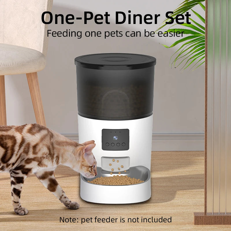 Stainless Steel Feeder Bowl for 3L Automatic Pet Feeder with Camera - Perfect Accessory for Cats and Dogs