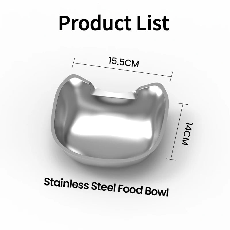Stainless Steel Feeder Bowl for 3L Automatic Pet Feeder with Camera - Perfect Accessory for Cats and Dogs