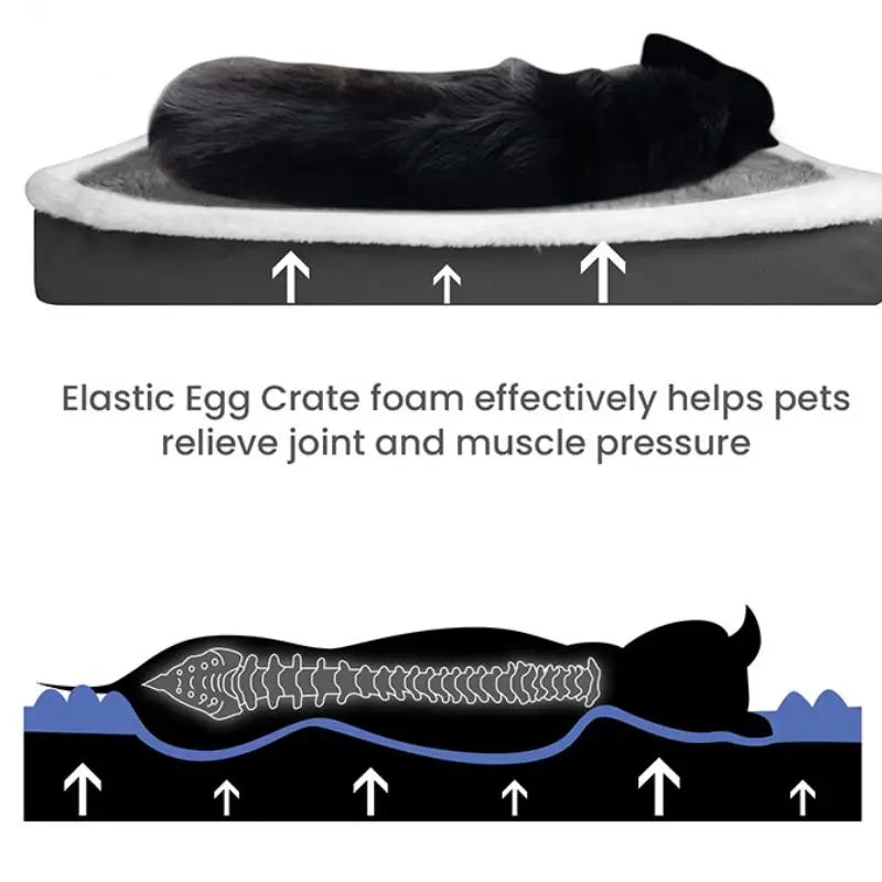 Cozy Zippered Dog Bed Mat & Removable Cat Nest - Washable Cushion for Small to Medium Pets